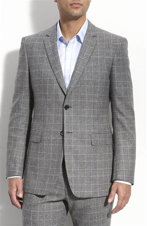 burberry gray blue plaid suit|Burberry blazers for men.